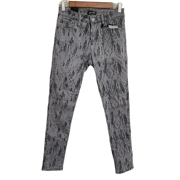 Dear John Women's NWT Gray Snake Print Giselle High Waisted Skinny Jeans Size 25 - Picture 2 of 9
